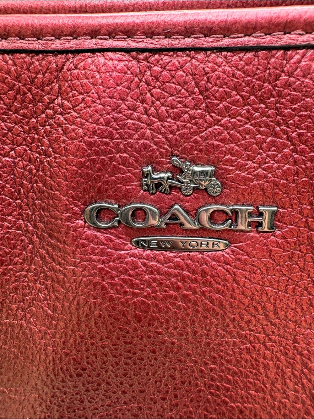 Large Coach Metallic Tote - Picture 5 of 11